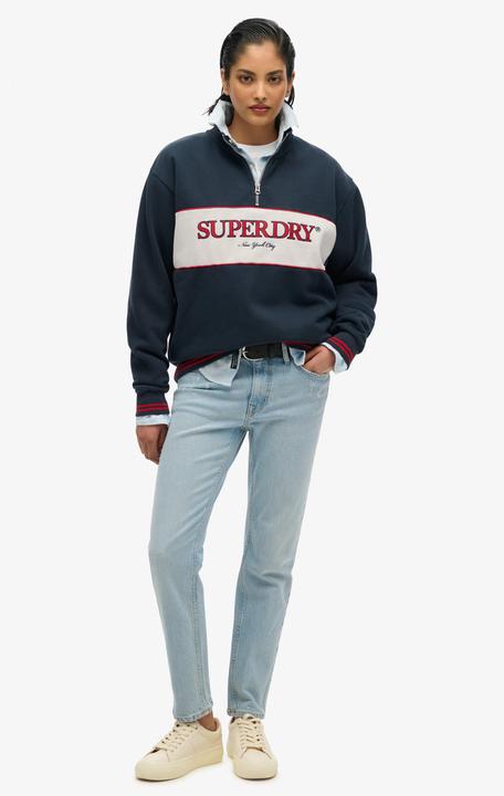 Immagine prodotto Superdry Lockere Country Club Kapuzenjacke mit halblangem Reissverschluss (10XL)