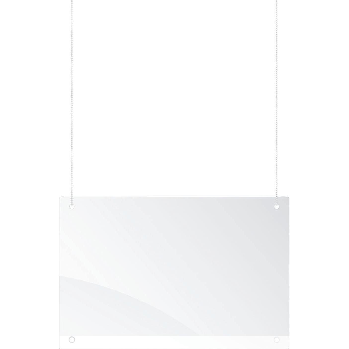 Franken, Glas + Plexiglas, Trennwand mit Deckenhänger Acryl (65 cm, 100 cm)