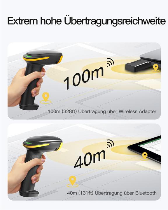 Immagine prodotto Inateck Barcodescanner 36 black (BCST-36 black) (Codici a barre 2D, Codici a barre 1D)