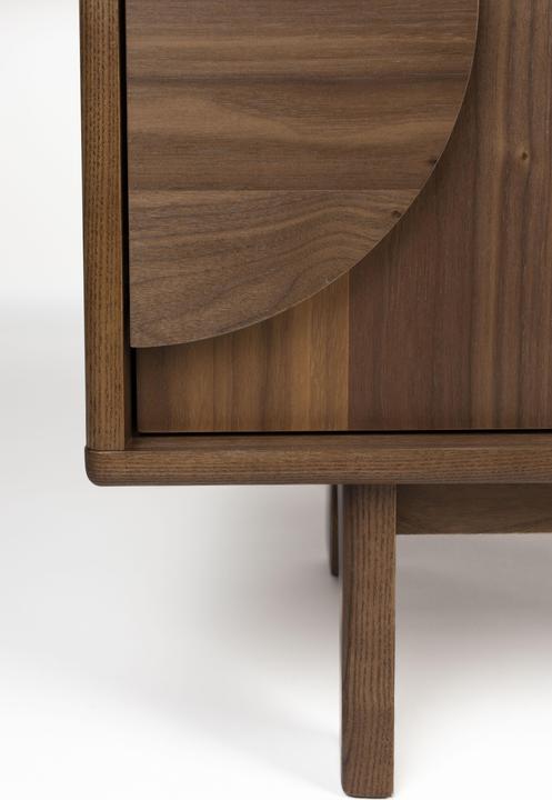 Image du produit Zuiver Buffet Groove 2 Doors Walnut (82 x 40 x 58 cm)