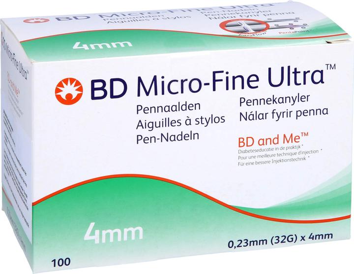 Actual product image BD MICRO FINE+ 4 mm needles 0.23x4 mm, 100 pcs KAN