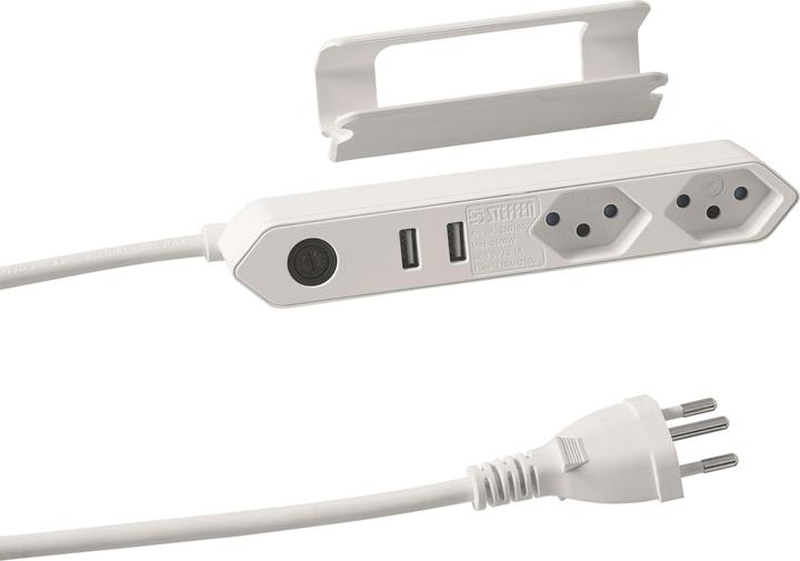 Produktbild Steffen Steba IQ inkl. Clip-Befestigung (2 x, Typ 13, USB-A, 1.50 m)