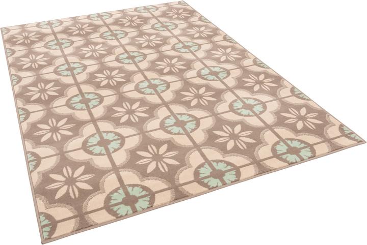 Pergamon Designer Teppich Samba Modern Fliesenoptik