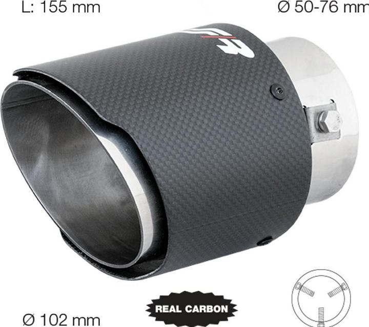 Actual product image Simoni Racing Tailpipe trim 102mm round