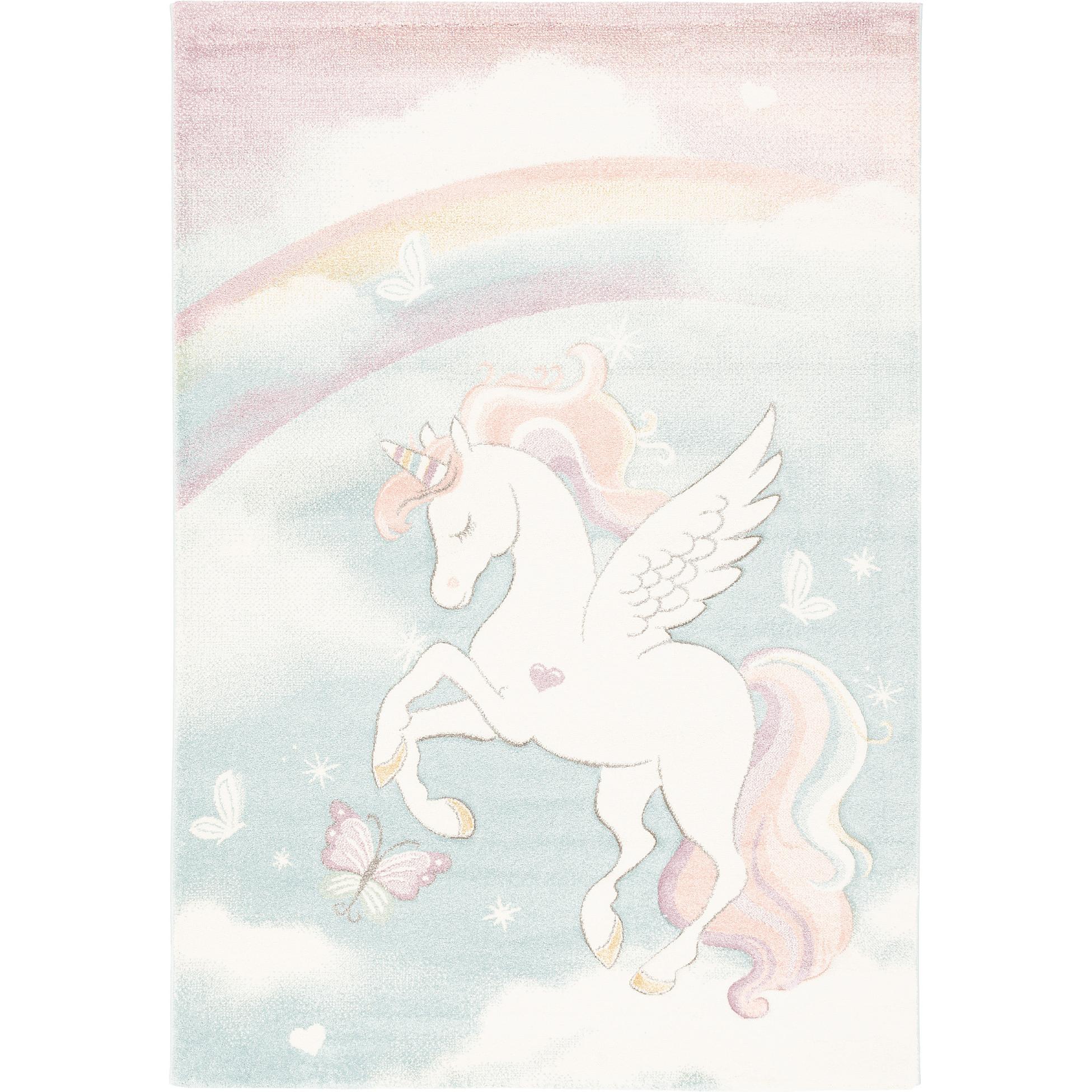 Thumbnail - Pergamon, Kinderteppich, Kinder Teppich Maui Kids Pastell Einhorn (80 x 150 cm)