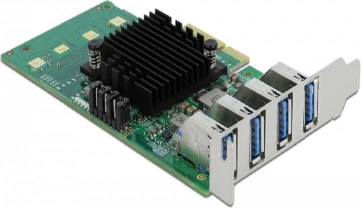 Immagine prodotto Delock Scheda PCI Express x4 a 4 x USB3.0 quadruplo canale esterno