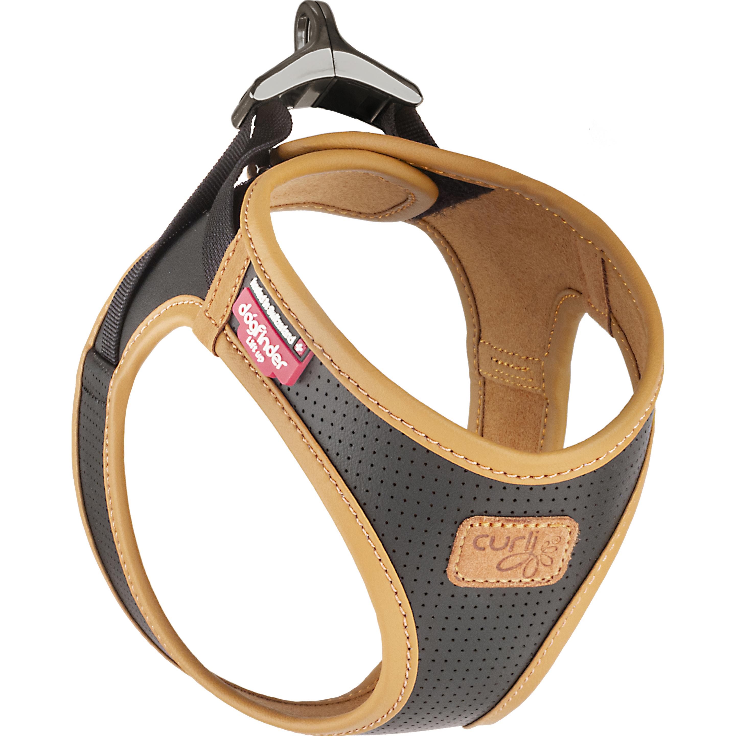 Comparer les prix de Curli Clasp harnais en cuir de pomme noir S