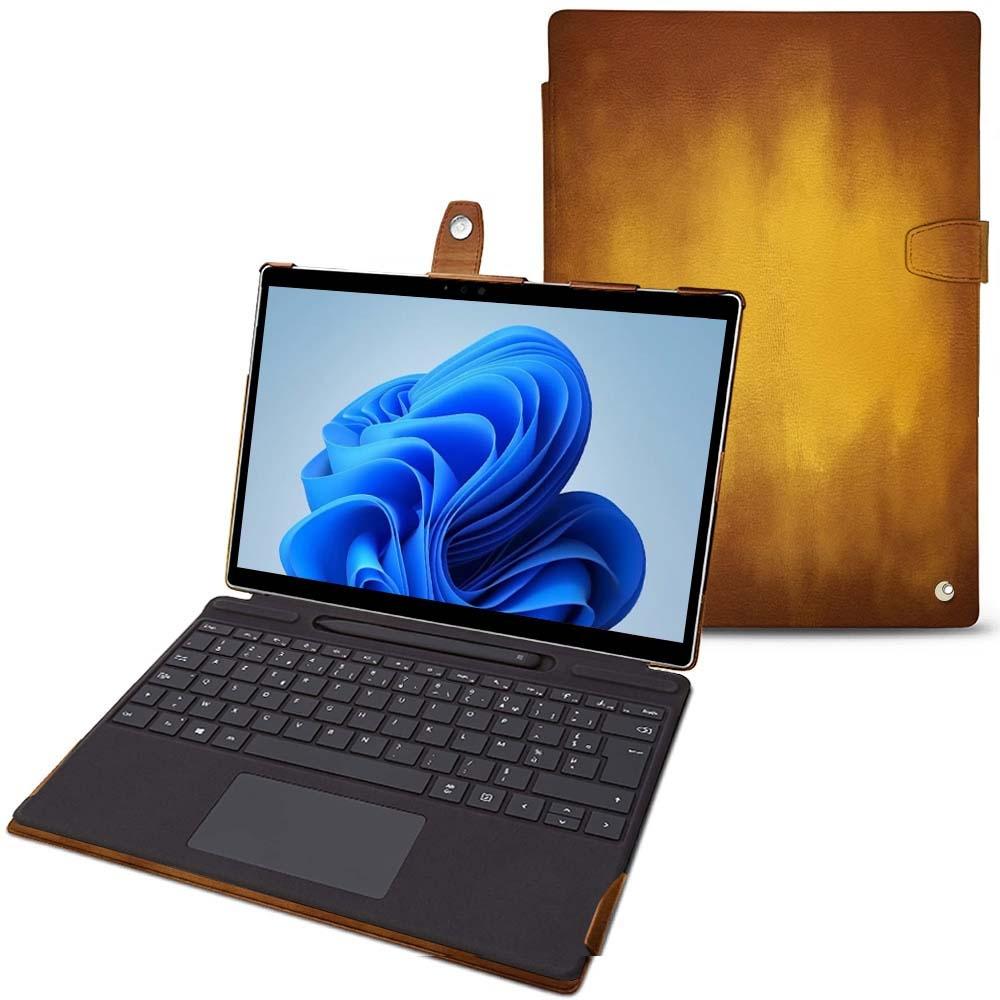 Noreve Lederschutzhülle Microsoft Surface Pro8 (Microsoft Surface Pro 8), Tablet Hülle, Gold
