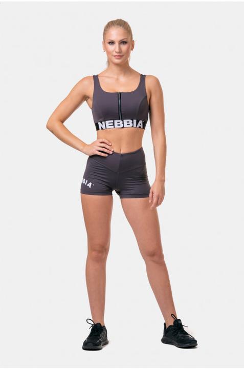 Actual product image Nebbia Smart Zip Front Sports Bra 578 Black (M)