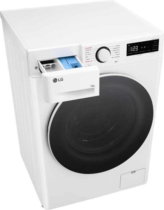 Produktbild LG F4R5010TSWW Waschmaschine 10kg AI DD, Klasse A-10%, 1400 U/min, TurboWash, Dampf (10 kg, Links)