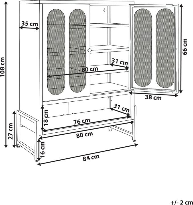 Produktbild Beliani Soletta (84 x 35 x 108 cm)