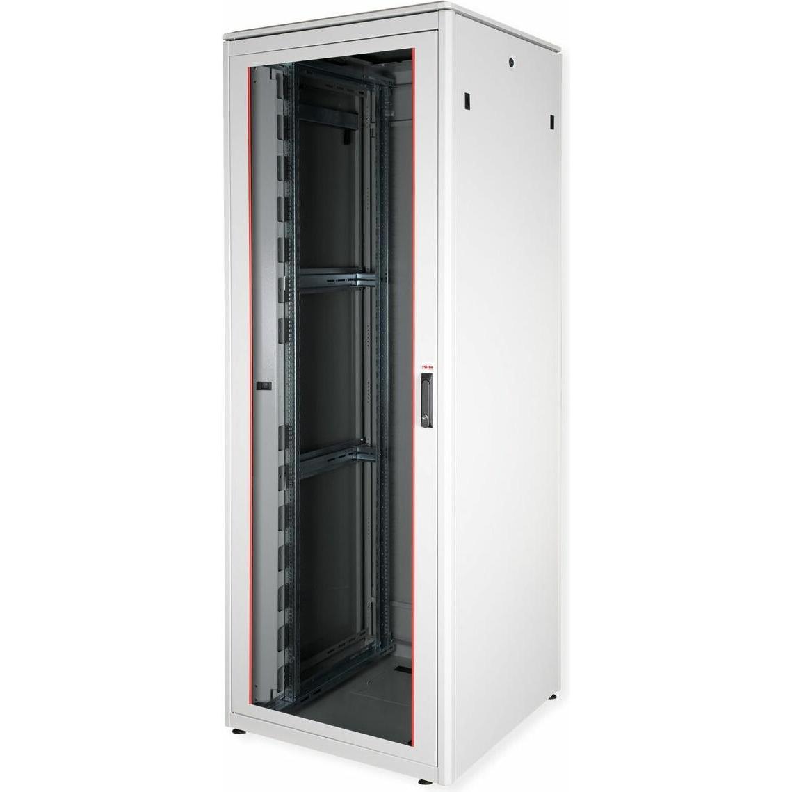 Roline 19-Zoll Netzwerkschrank Pro 47 HE (47 HE, 19 Zoll Rack), Serverschrank, Grau