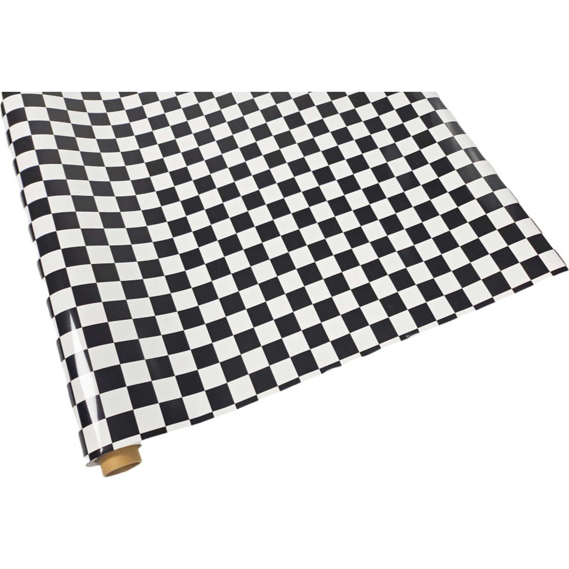 Planet-Hobby Bügelfolie Schwarz / Weiss Quadrat (2x2cm) 10 Meter