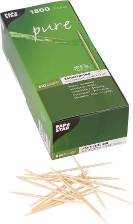 Actual product image Papstar Toothpicks Pure 1800 pieces, light brown (1800 x)