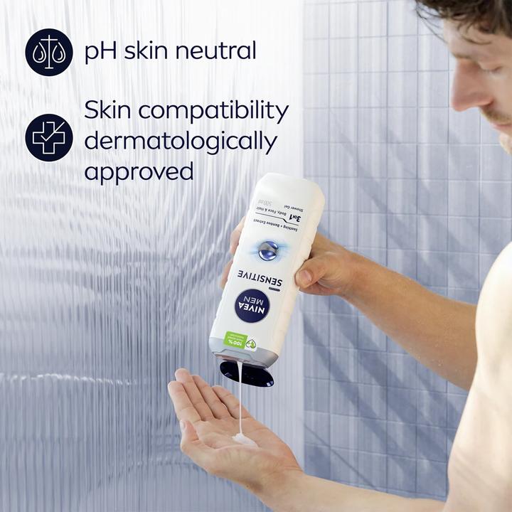 Actual product image NIVEA Men, Sensitive, Shower Gel, 500 ml (500 ml)