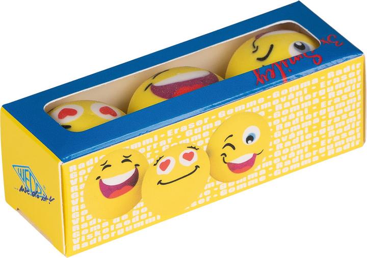 Immagine prodotto Wedo Gomma Smile Face 3 pezzi giallo