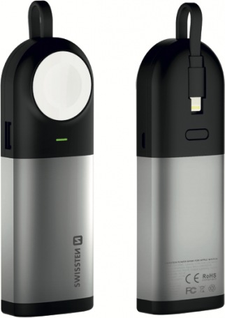 Actual product image Swissten 2in1 Apple Watch MFi Powerbank 6700 mAh (6700 mAh, 10.50 W, 10.50 Wh)