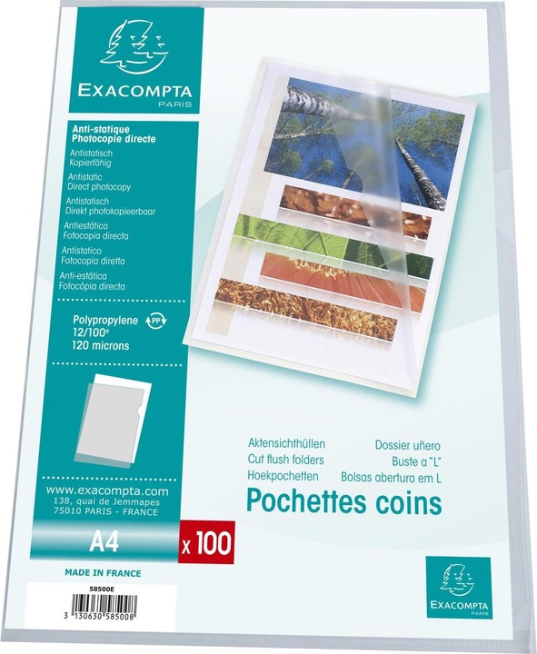 Image du produit Exacompta Pochette transparente (A4, 100 x)