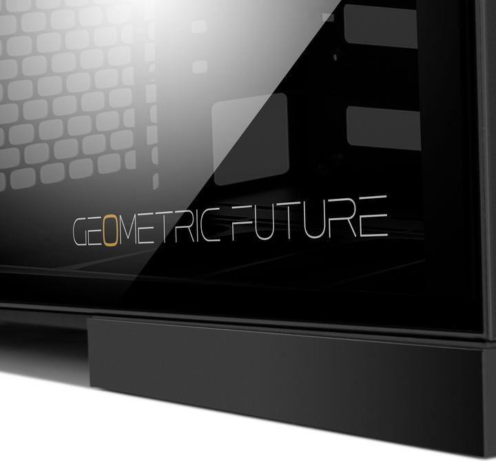 Actual product image Geometric Future Future M8 Lohan Mid tower Pc behuizing, verticaal luchtkanaalontwerp, Zwart, GEO-M8-LOB (E-ATX, mATX, Mini-ITX, ATX)