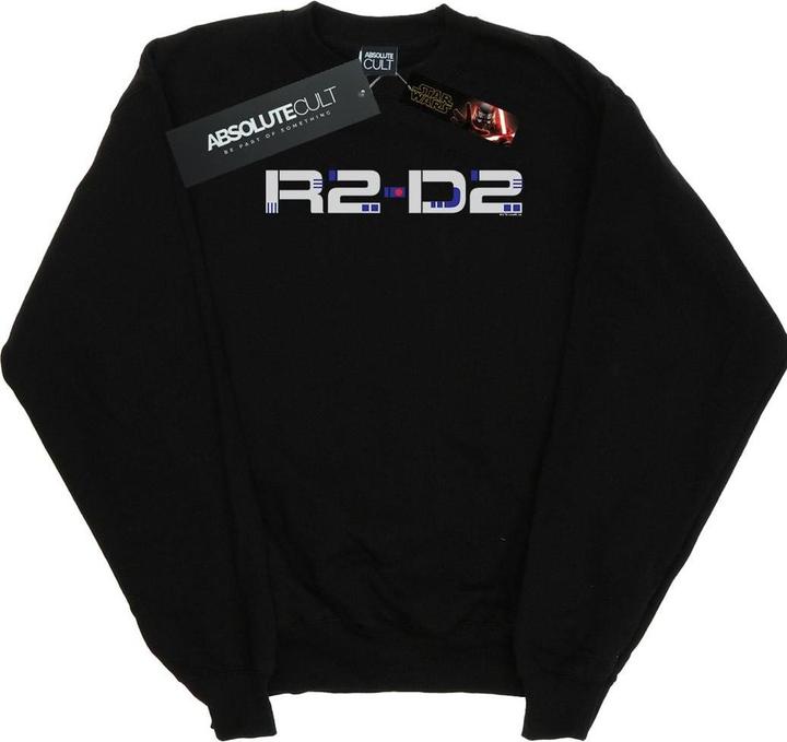 Actual product image Star Wars Mens The Rise Of Skywalker R2-D2 Text Logo Sweatshirt (S)