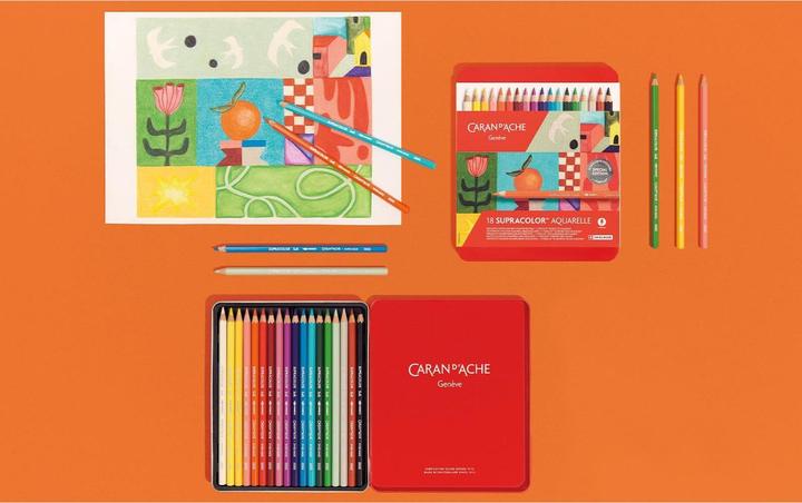 Actual product image Caran d'Ache Supracolor Aquarelle Metallschachtel Sonderedition (18x)