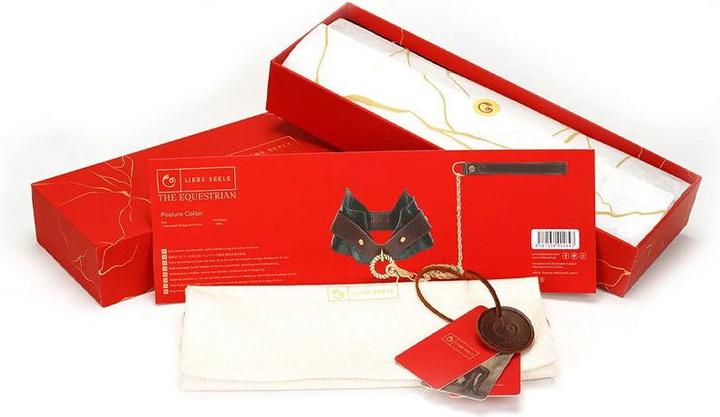 Produktbild Liebe Seele Haltungshalsband aus Leder mit Leine