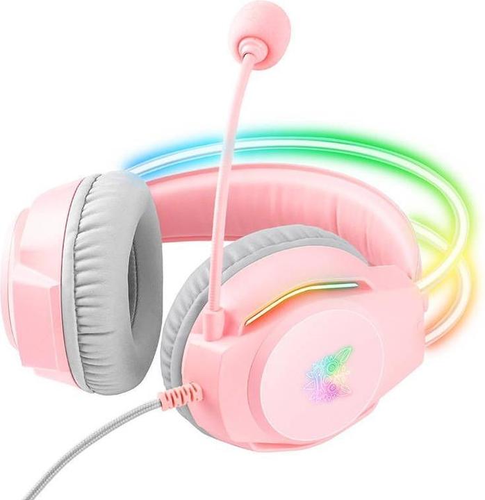 Actual product image Onikuma X26 Gaming Headphones (Wired) Pink (Cable)