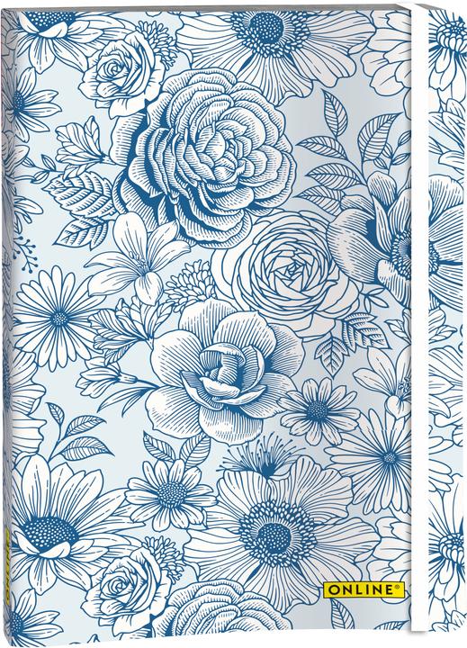 Produktbild Online Bullet Journal Blue Flowers A5 18022 120g, 72 Blatt dotted (A5, Gepunktet)