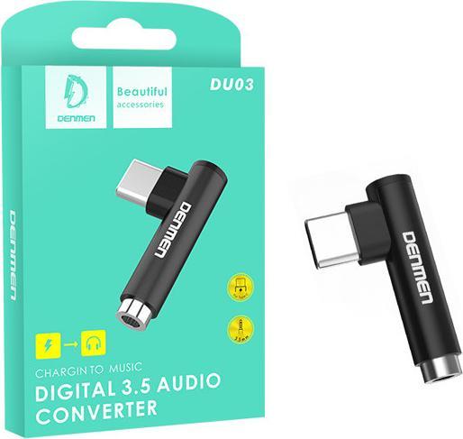 Produktbild Techonic Hf-Adapter Typ C Denmen Schwarz Audio-Buchse Du03