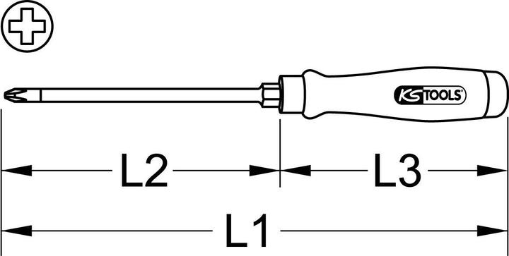 Actual product image KS Tools ERGOTORQUE WOODmax impact screwdriver (hexagon)