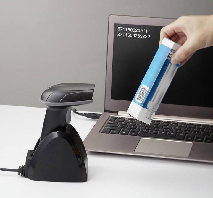 Produktbild Renkforce 1D Wireless Barcode-Scanner i, Laser, USB-Kit (1D-Barcodes)