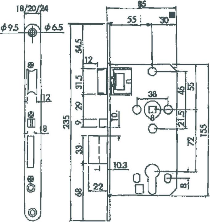 Produktbild Bever Das selbstverriegelnde Korridorschloss mit Anti-Panikfunktion.