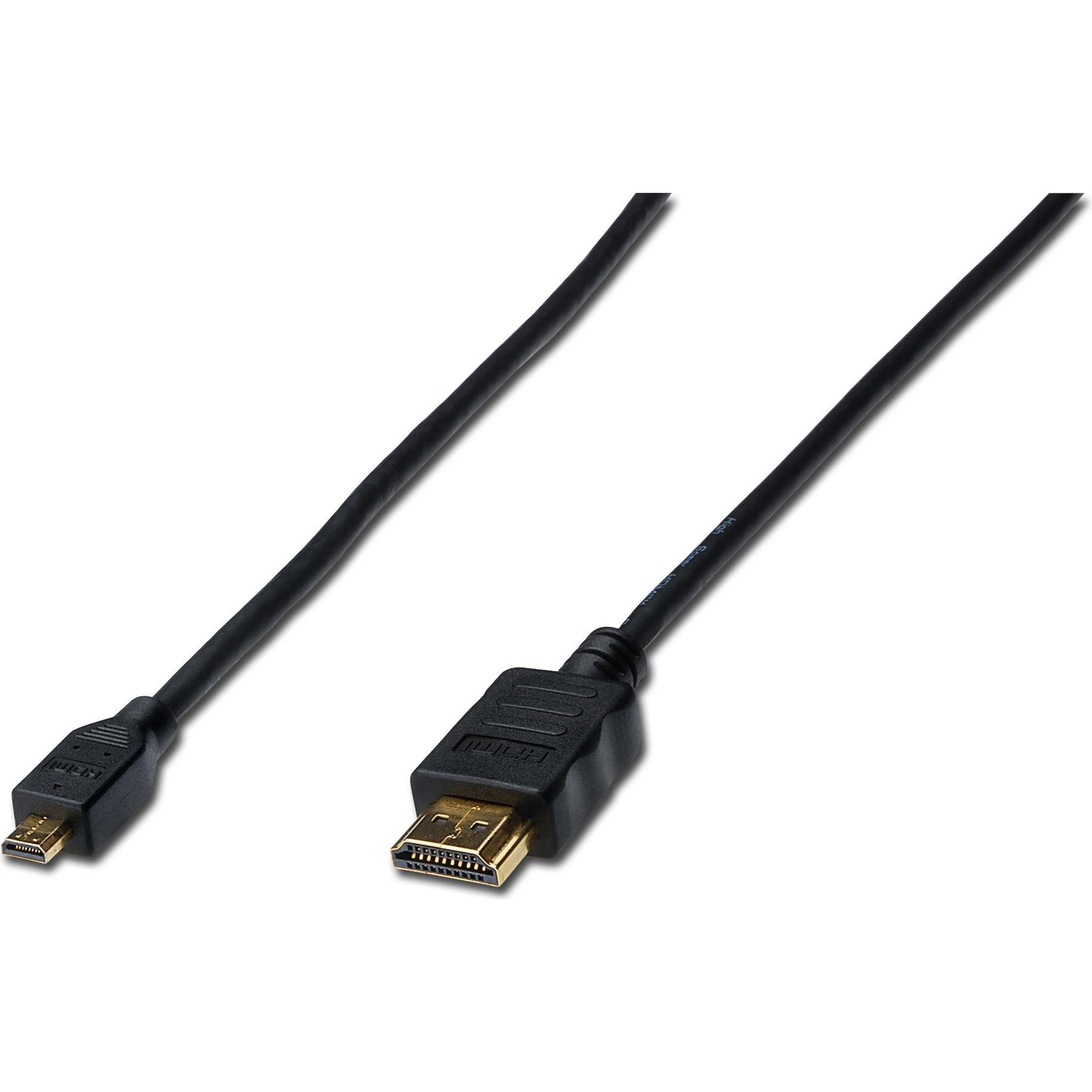 Digitus micro HDMI (Typ D) — HDMI (Typ A) (1 m, HDMI), Video Kabel
