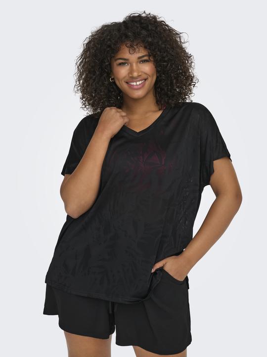 Produktbild Only Play Locker geschnitten V-Ausschnitt Curve Fledermaus-Ärmel T-Shirt Top (40)