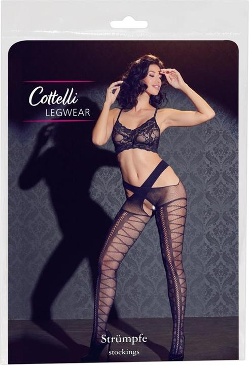 Produktbild Cottelli Collection Strümpfe Mit Hüfthaltern (L, M, S)