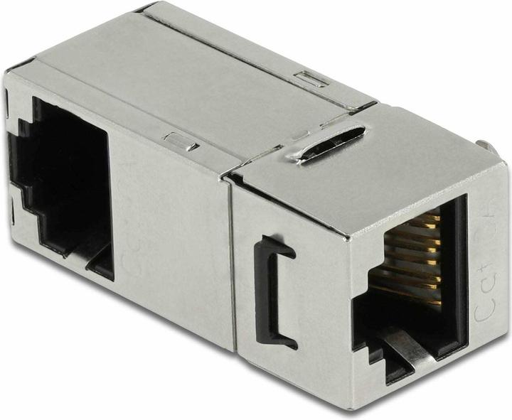Actual product image Delock Keystone module RJ45 - RJ45 jack, Cat.6A 90 degree angled (Keystone module)