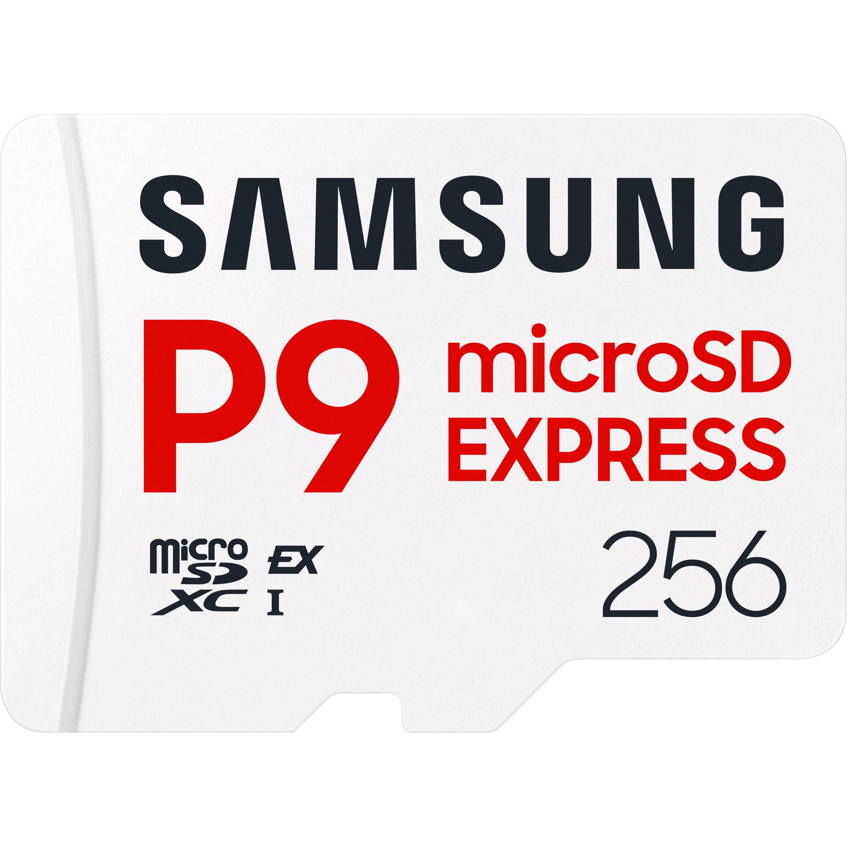 Samsung P9 256GB microSD Express memory card (256 GB, microSDXC, U1, UHS-I), Speicherkarte, Weiss