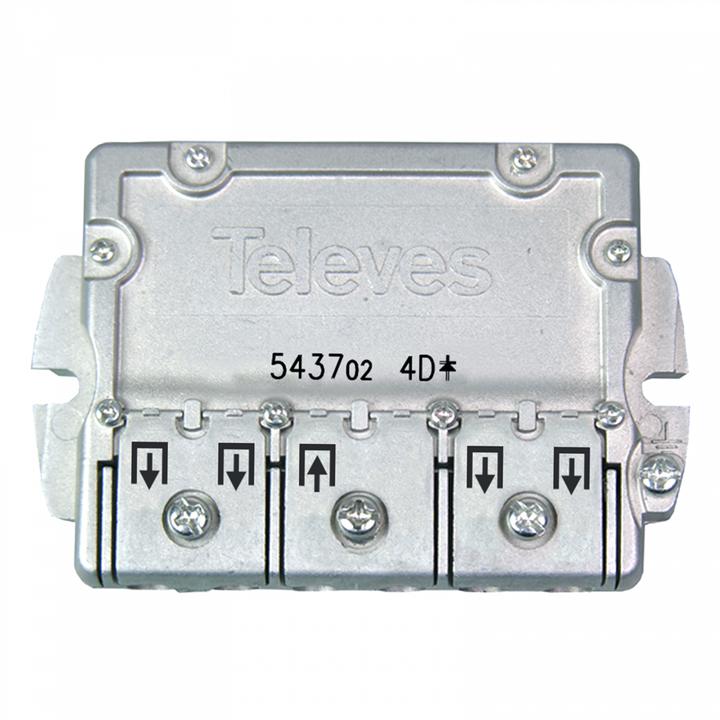 Actual product image Televes EFV 4 4-way Easy-F distributor 5-2400 MHz 9dB (Manifolds and Branchers)