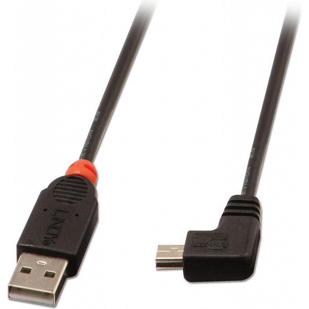 Lindy USB Kabel gewinkelt (2 m, USB 2.0), USB Kabel