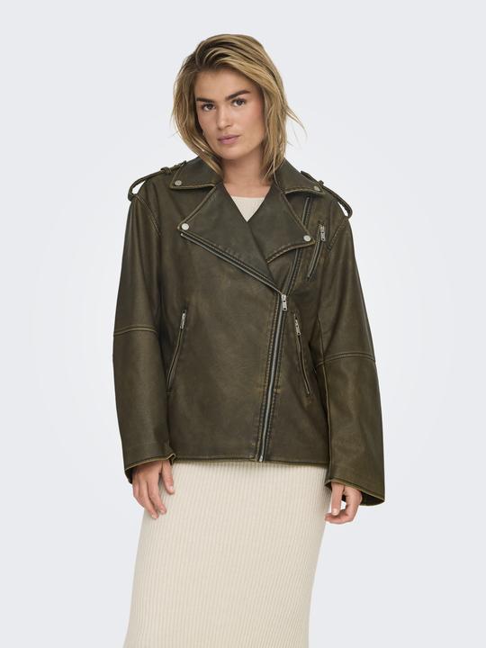 Produktbild Only Bandkragen Bikerjacke Kunstlederjacke (S)