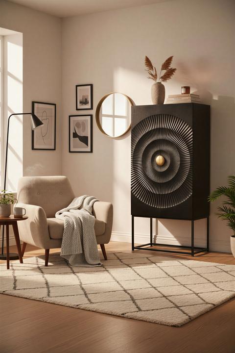 Actual product image SIT Möbel Black Smooth (75 x 39 x 160 cm)
