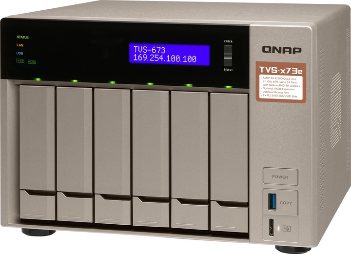 Produktbild QNAP Tvs-673e-4g (0 TB)