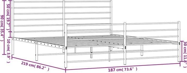 Image du produit vidaXL Bettgestell (183 x 213 cm)