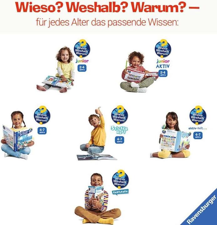 Actual product image Ravensburger Why? Why? Why? Sticker book: Vehicles on the construction site