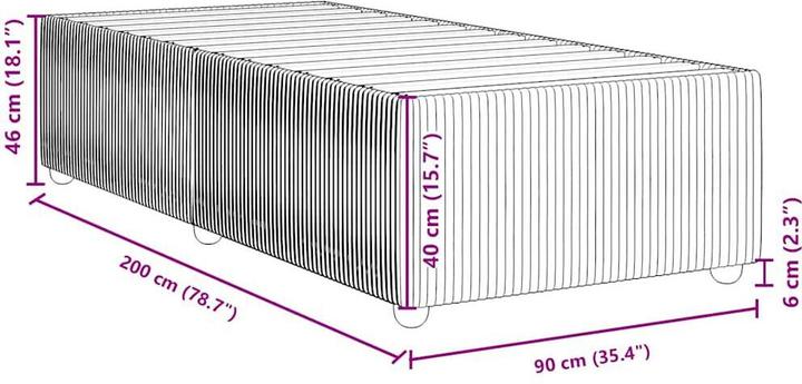 Actual product image vidaXL Bettgestell (90 x 200 cm)