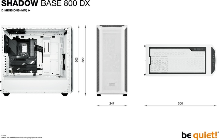 Produktbild be quiet! hadow Base 800 DX (ATX, Mini-ITX, mATX)