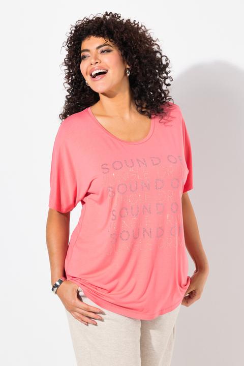 Produktbild Ulla Popken T-Shirt, Schriftmotiv, oversized, Rundhals, Halbarm (54)