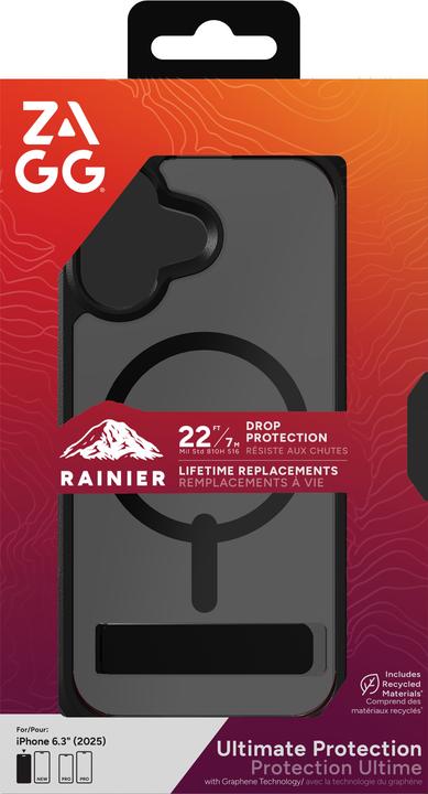 Produktbild Zagg Case für Apple iPhone 17 Rainier Snap mit Kickstand smoke black (Apple iPhone 17)