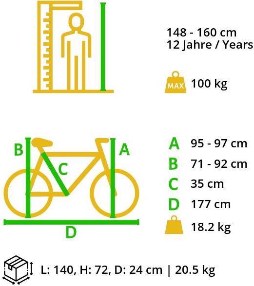 Produktbild Bikestar Hardtail Mountainbike (35 cm)