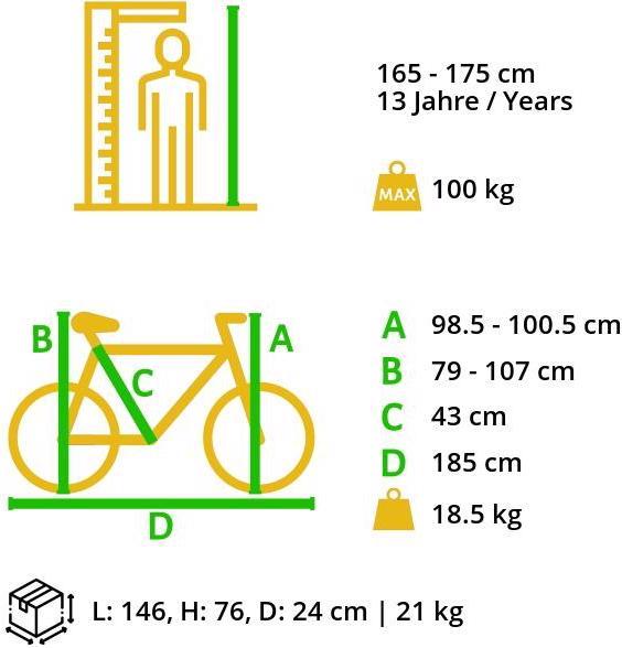 Produktbild Bikestar Hardtail Mountainbike (43 cm)
